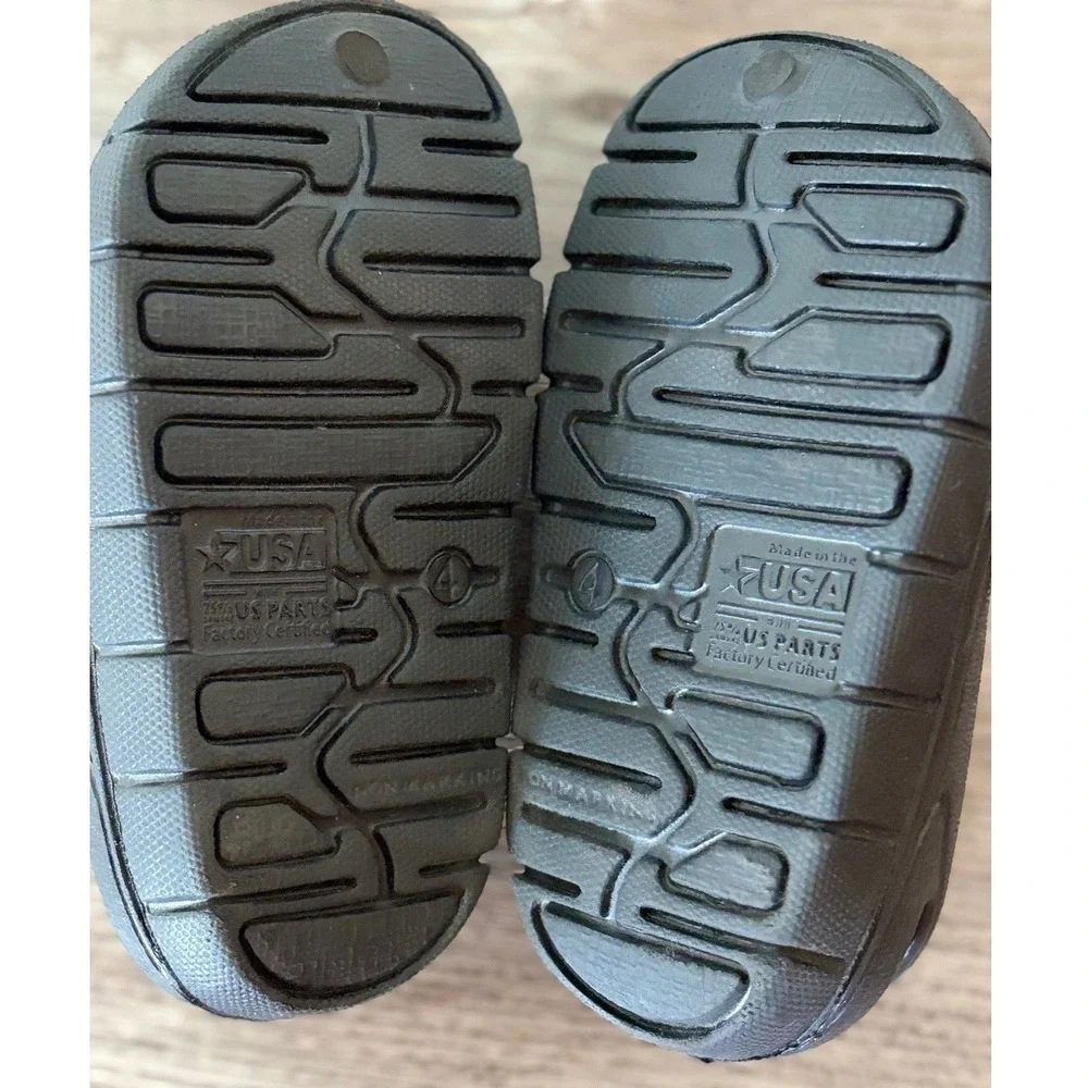 Kid Shoes USA Made Black EVA Clogs Slip On Water Shoes Size 4